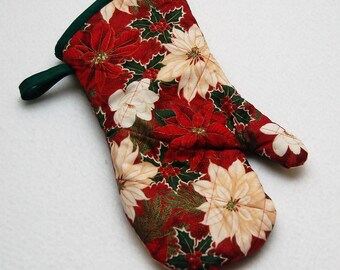 Poinsettia Oven Mitt