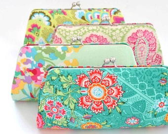 CUSTOM CLUTCH - Green / Lime / Grass / Olive Clutch - Bridesmaid Clutch- You choose the fabric