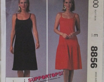 McCalls Sewing Pattern 8856. Size Small 10-12. Misses Summer Dress. Stretch Knits. Printed in 1983. Uncut.