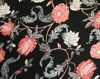 Floral Silk CDC Fabric, Silk Fabric by the Yard, Silk Yardage, Yardage, Silk Fabric