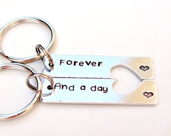 Forever and A Day - Couples Key Chains - Personalized Key Chains - Anniversary Gift