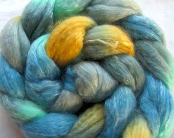 Merino/Tencel Spinning Fiber (Combed Top) 4 oz. Hand Painted