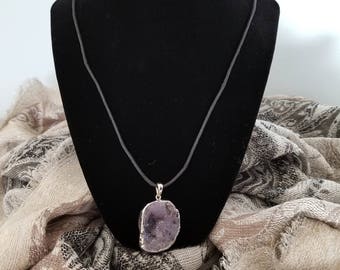 Purple Geode Necklace