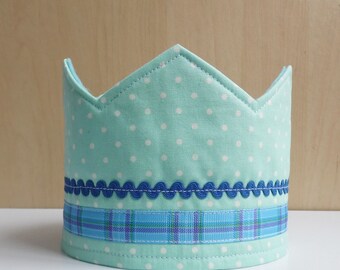 Fabric crown, Birthday Crown, Kids Crown, Party Crown, Felt Crown, Adjustable Size, Kids Birthday Gift, Girls Crown, Party Hat