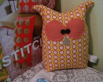 Owl Bookend Door Stop Pillow Template and Instructions