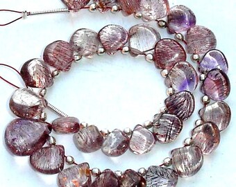 Extremely Rare ROYAL Lepidocrosite AAA Quality,Smooth Heart Shape Briolettes, 7-10mm Long, 25 Pieces Per Half Strand,Great Quality.