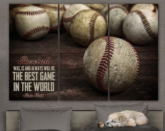 Baseball decor for Boys Room, Baseball nursery art canvas, Baseball teen room decor, Baseball canvas, Baseball quote canvas, Baseball art