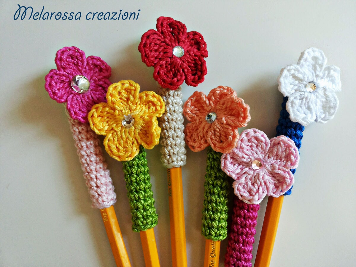 Decoration for Crochet Cotton Flower pens pencilsreusable.