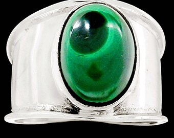Malachite 925 Sterling Silver Ring Jewelry s.9