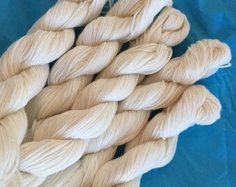 SOCK Mini Skeins Undyed Yarn, Mini Skein Set of Five (5) 20 g, Sock Yarn Mini Skeins, SW Merino Yarn, Mini Skein Sock Set, Yarn for Dyeing