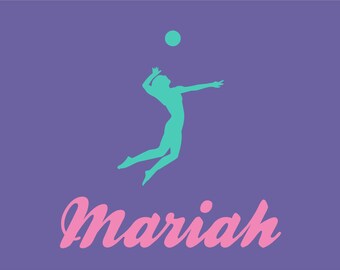 Volleyball Wall Decal Personalized Name Vinyl Wall Art