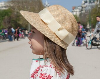 Kid's straw hat for summer "Ramona"
