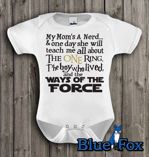 Funny Baby ClothesBaby BodysuitGeekery baby clothesMy Moms