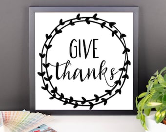 Give Thanks Framed Wall Art