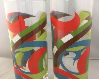 PAIR vintage drinking GLASSES