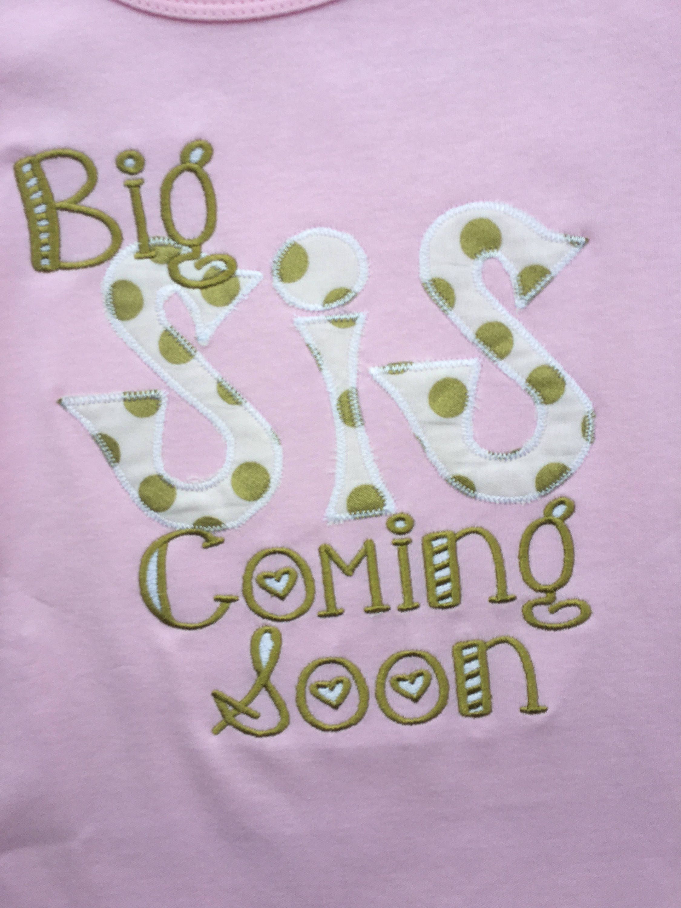 big sister applique shirt