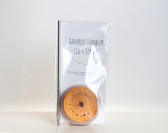 Regular Bamboo Tumbler Lid (for REGULAR mouth Ball Mason jar)