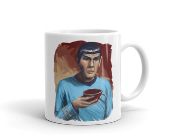 Star Trek Mug "Tea is logical". Mr Spock, Startrek Gift, Star Trek Painting, Selflove Wholesome Selfcare
