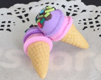 1pcs.15x31mm.Miniature Cabochon Icecream,Miniature Icecream,Cabochon,Polymer Clay,Miniature Sweet,Mobile Accessories,Icecream