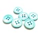 Mother of Pearl Shell Buttons 15mm - set of 6 eco friendly aqua buttons (BN656D)