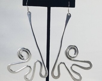 Aluminum statement large lightweight earrings