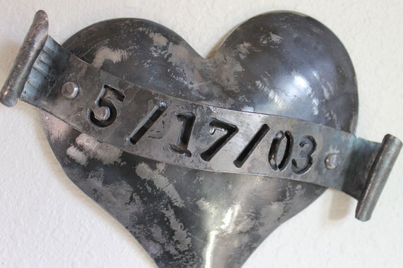  Iron  Heart Anniversary  gift  Iron  gifts  for her  6th wedding 