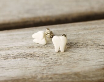 Polymer Clay Earrings... Tiny Teeth