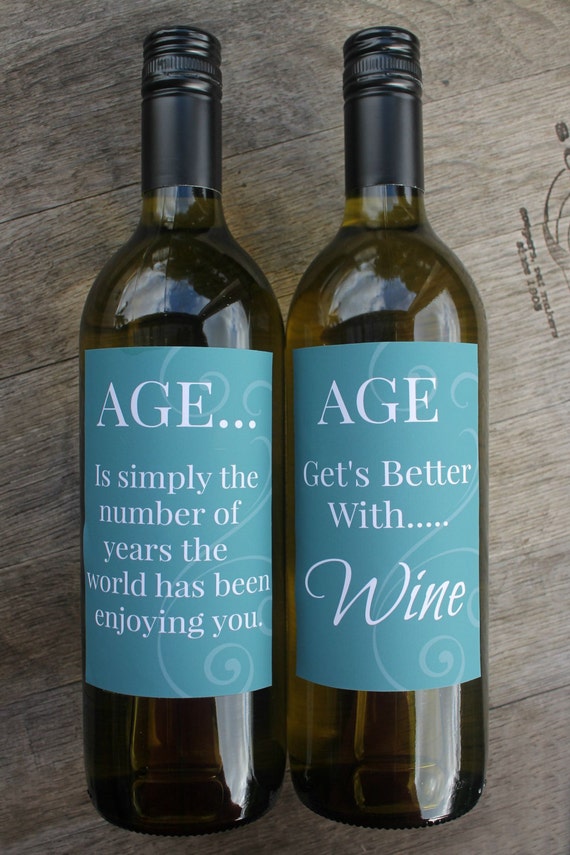 aged printable wine bottle labels