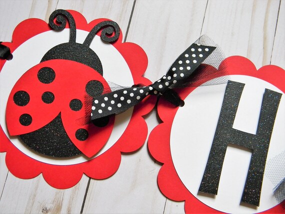 ladybug birthday banner ladybug party banner ladybug banner