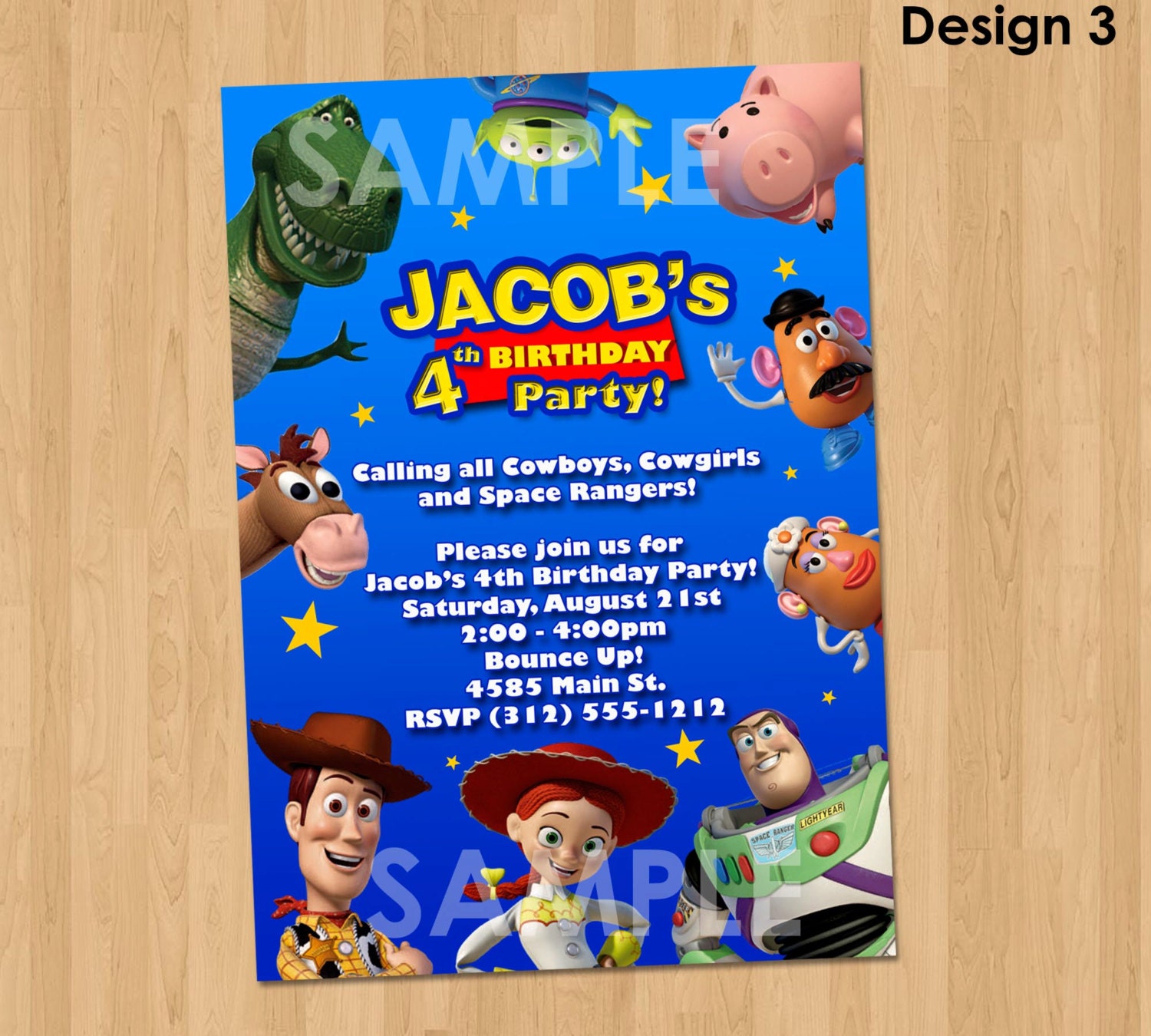 Toy Story Invitation Toy Story Party Invite Custom