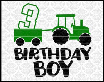 Download CLN321 I'm Turning 2 Two Tractor Wagon Birthday Farmer Boy