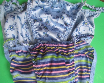 Panties - Woman - size 5 and 6 - blue - vintage Lingerie