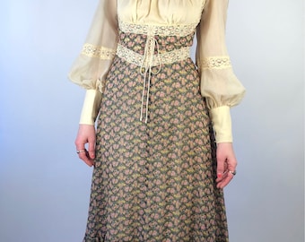 Vintage Gunne Sax Medieval Maxi Renaissance Praire Dress Small