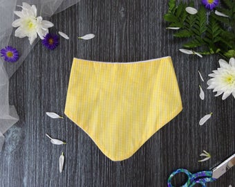Bandana Bib - Yellow/White