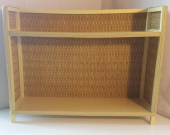 Vintage Rattan bathroom shelf