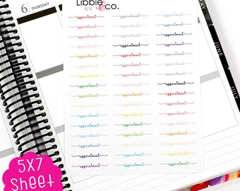 MC90 Rainbow Appointment Stickers...Perfect for the Erin Condren, Happy, or Inkwell Press Planners!!