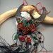 Statement jewelry necklace Poppy jewelry Flower bib necklace Polymer clay jewelry Coral lava jewelry Mothers Day gift