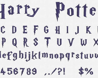 Harry Potter Font Embroidery Design Now Come with .BX Read Font!
