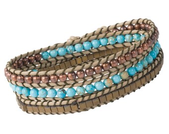 DIY Wrap Bracelet Kit - Turquoise (WRAP065)