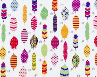 Feather Fabric By The Yard Feather Print Fabric 100% Cotton Fabric Apparel Fabric Feather Material Quilt Fabric Shop Quilting Fabric