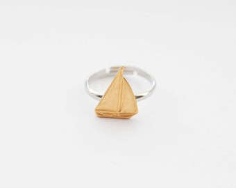 Sailboat Ring, Sailboat Jewelry, Sailing Ring, Sailing Jewelry, Pirate Ship Ring, Nautical Ring, Boat Ring, Nautical Jewelry, Gifts under 20