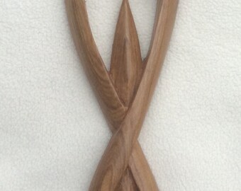 Love spoon with Icthus with Dove