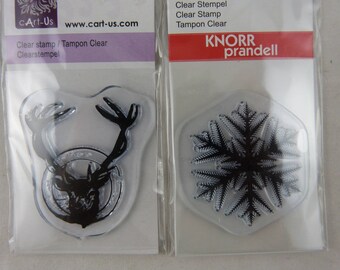 Assortment of small scrap clear stamps