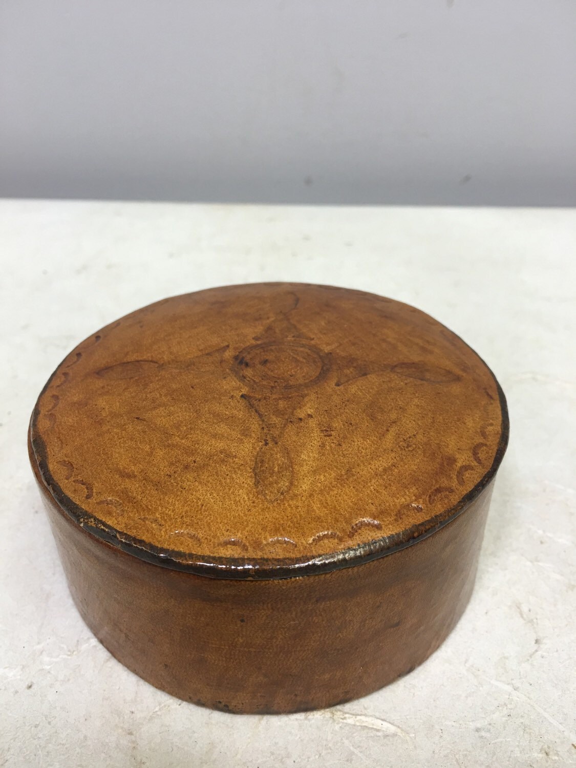 African Box Leather Tuareg Box Mali Handmade Hand Tooled Dyed Leather Tuareg Symbols Storage Box