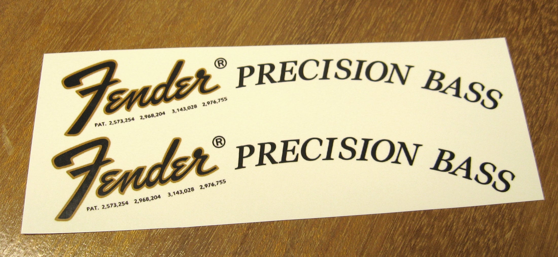 Fender Precision Bass Headstock Decal 1968 1975 Waterslide