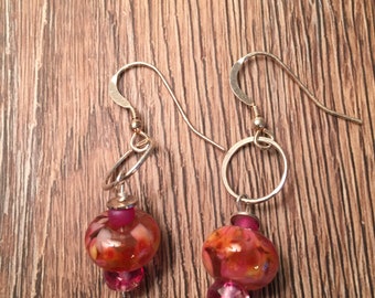 Handmade lampwork earrings