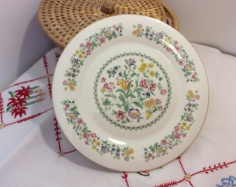 English bone china, Royal Kent china, china cake plate, china serving plate, vintage cake plate,