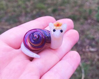Royal CatSnail - Handmade Figurine