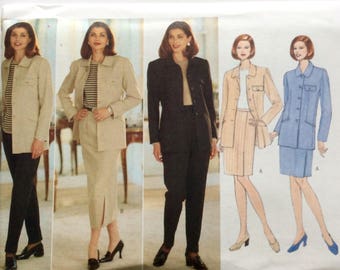 Butterick 4746, Women's Jacket, Skirt and Pants Pattern, Size 12, 14, 16, Vintage Uncut Pattern, JH Collectibles