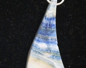 Pendant Rare, from Turkey, Lapis Lace Onyx, silver jumps bail 66ct